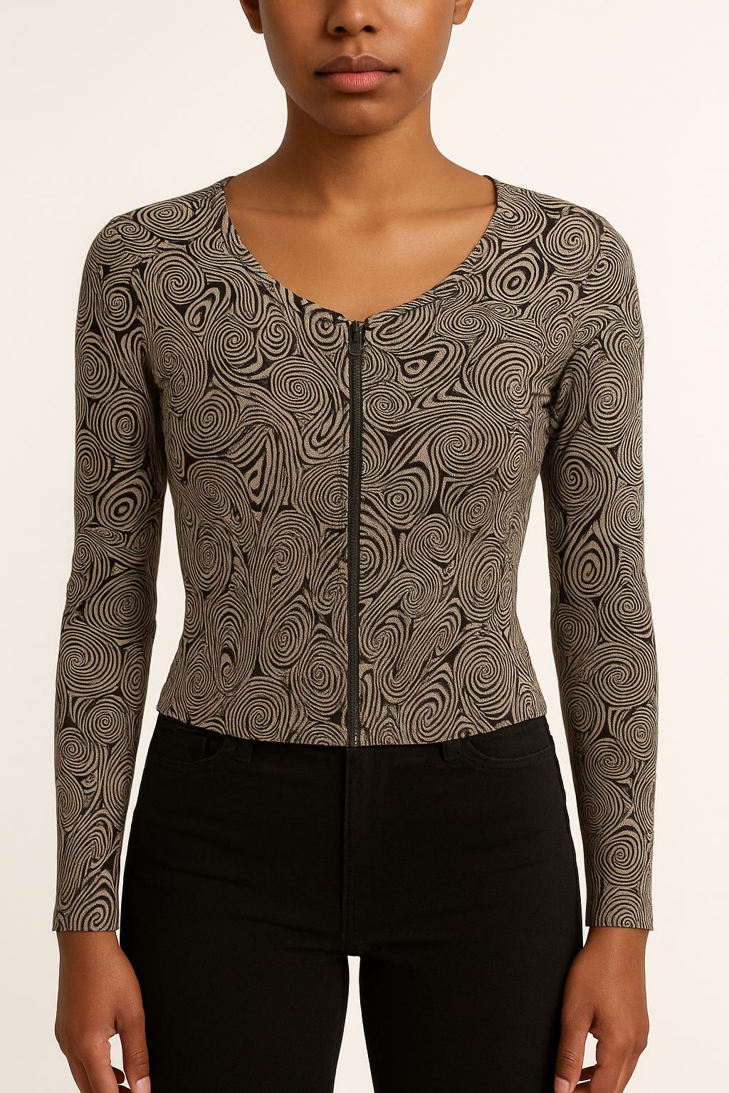 Tee-shirt Noir et Blanc - Taille S/36 de la marque Caroll | PARAD38183 - Vendu par Paradigme - Image 1