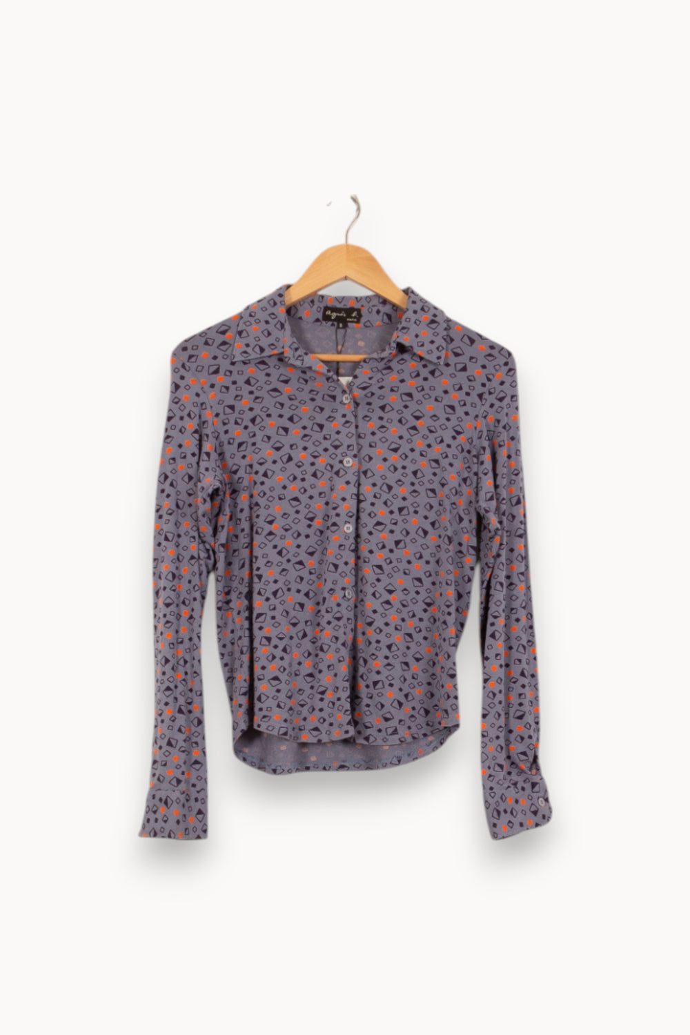 Chemise Bleue et Orange - Taille M/38 de la marque Agnès b. | PARAD38204 - Vendu par Paradigme - Image 2