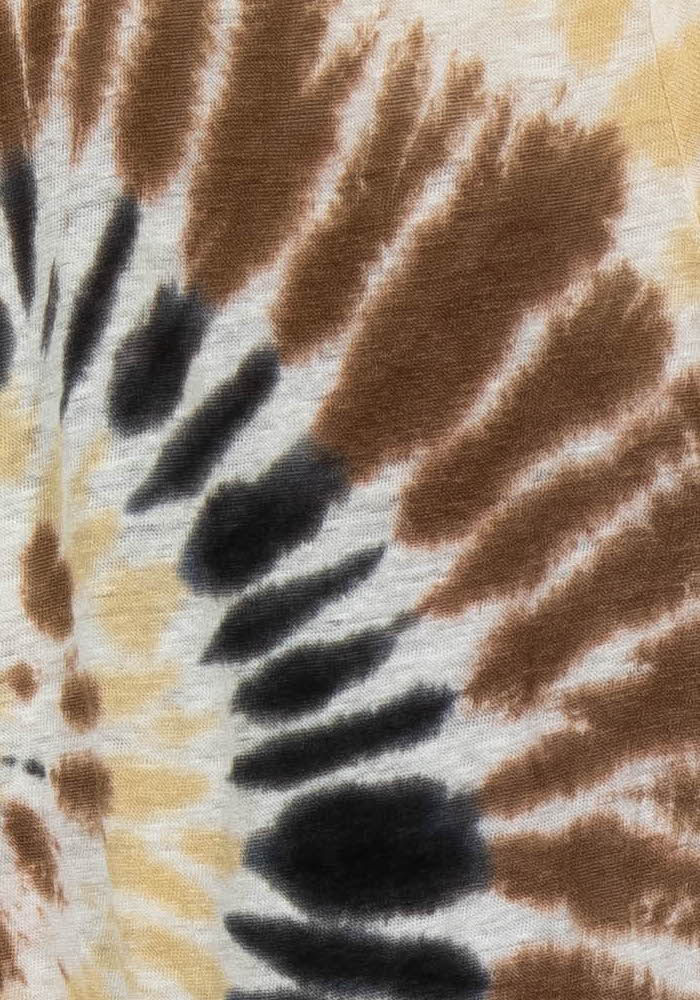 Tee-shirt Tie and Dye Noir Marron et Beige - Taille L/40 de la marque Kujten | PARAD38218 - Vendu par Paradigme - Image 3