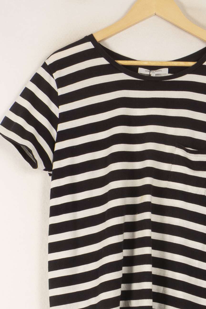 Tee-shirt Rayé Noir et Blanc - Taille M/38 de la marque Gerard Darel | PARAD38219 - Vendu par Paradigme - Image 3