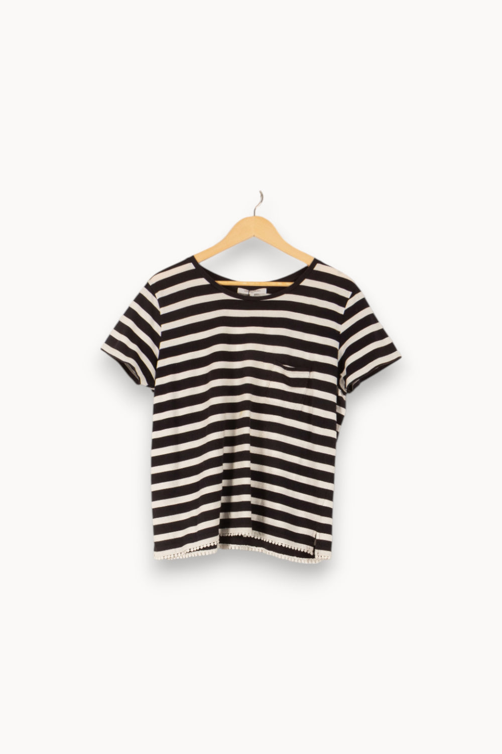 Tee-shirt Rayé Noir et Blanc - Taille M/38 de la marque Gerard Darel | PARAD38219 - Vendu par Paradigme - Image 2