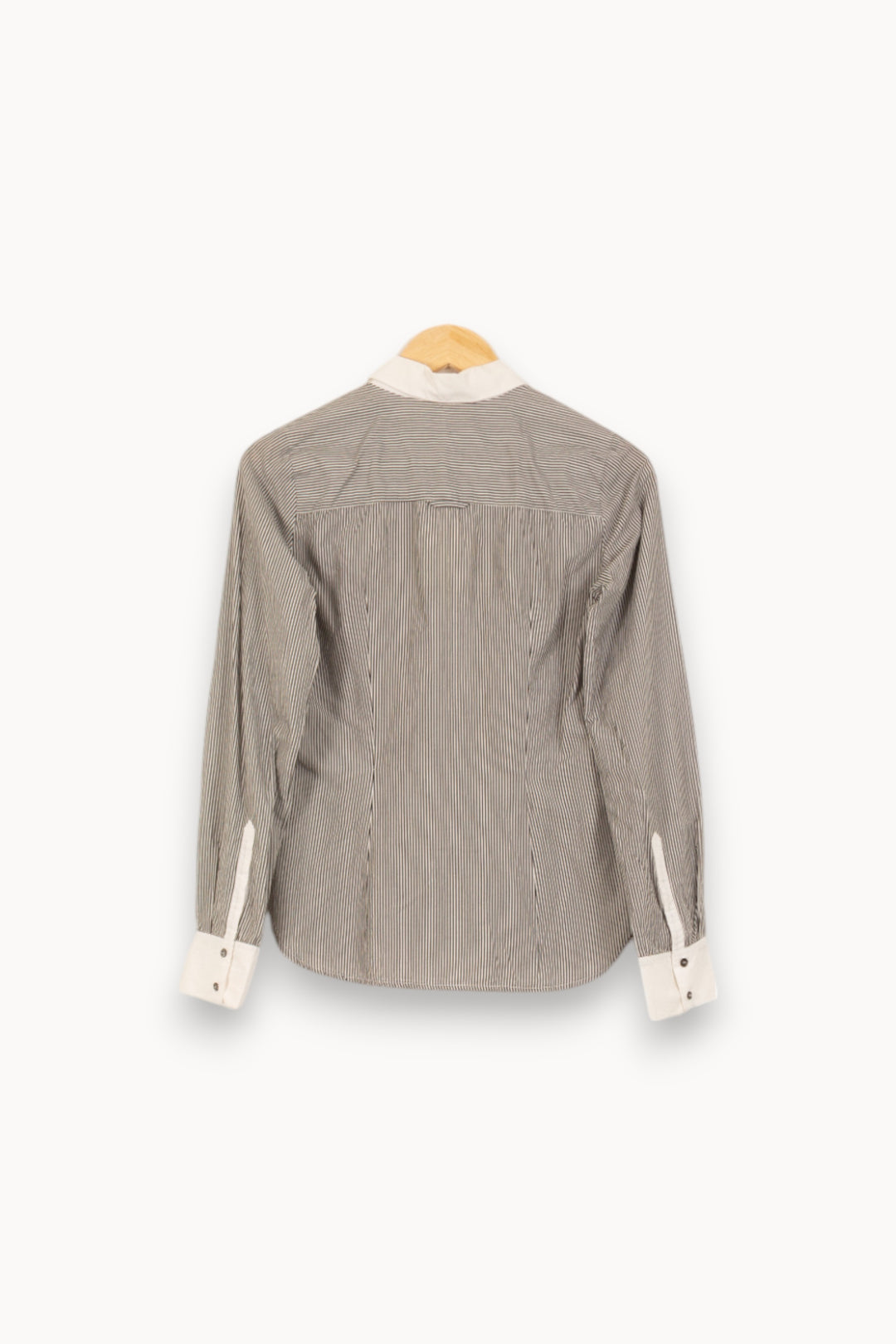 Chemise Rayée Grise et Blanche - Taille S/36 de la marque Comptoir des Cotonniers | PARAD38226 - Vendu par Paradigme - Image 4
