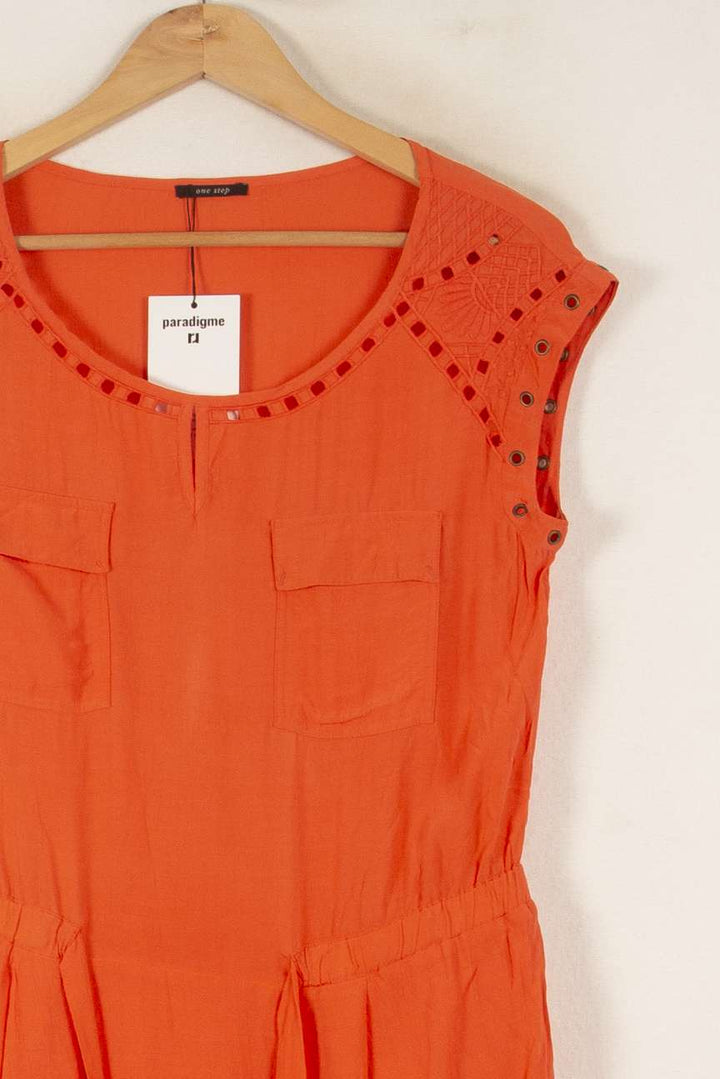 Robe Courte Orange - Taille S/36 de la marque One Step | PARAD38245 - Vendu par Paradigme - Image 3