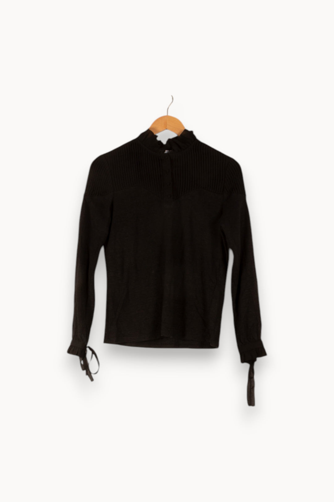 Blouse Noire - Taille S/36 de la marque Claudie Pierlot | PARAD38256 - Vendu par Paradigme - Image 2