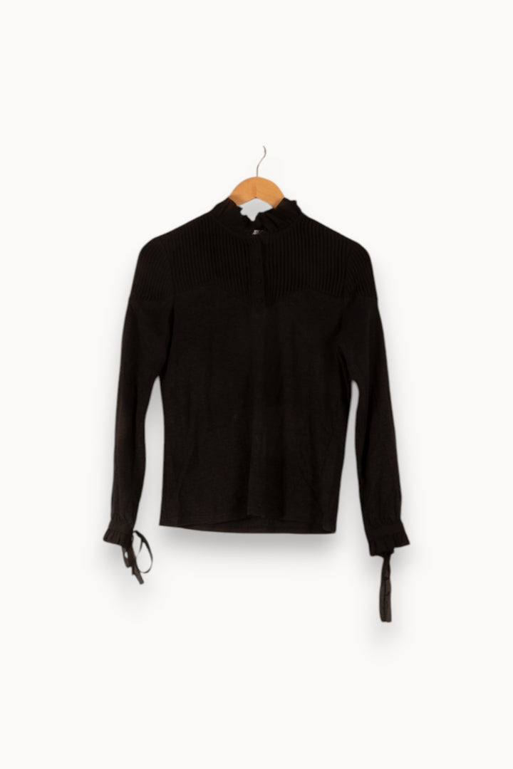 Blouse Noire - Taille S/36 de la marque Claudie Pierlot | PARAD38256 - Vendu par Paradigme - Image 2