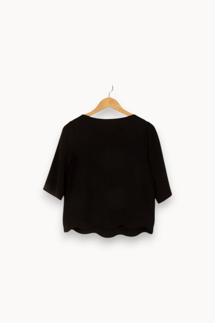 Blouse Noire - Taille S/36 de la marque Claudie Pierlot | PARAD38257 - Vendu par Paradigme - Image 4