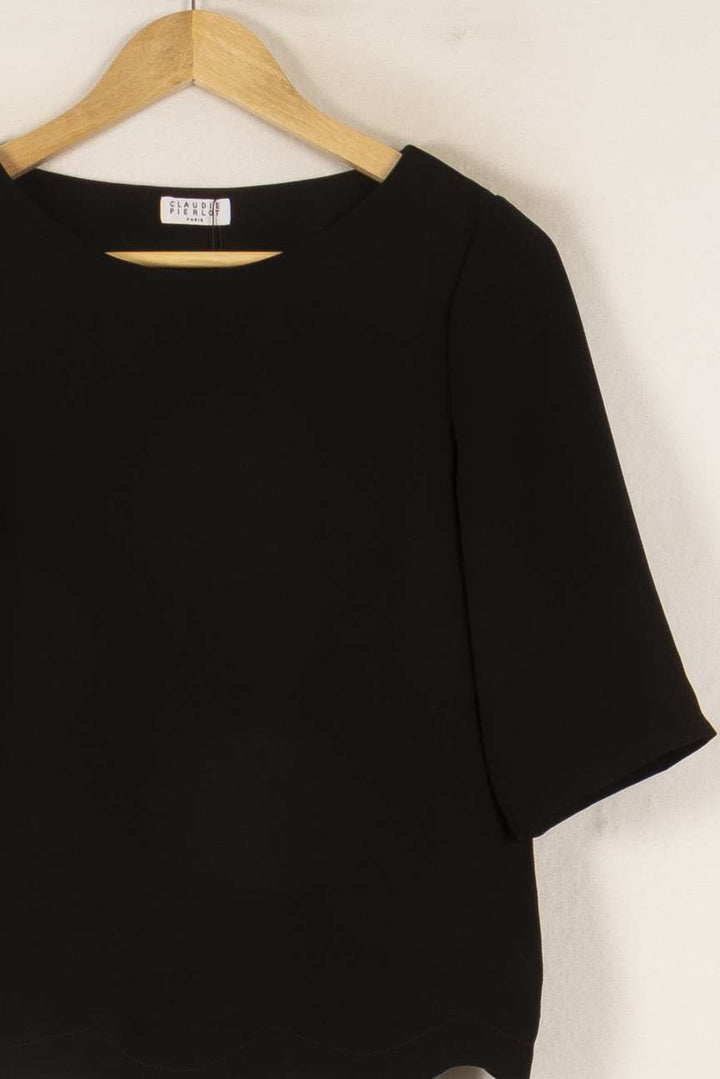 Blouse Noire - Taille S/36 de la marque Claudie Pierlot | PARAD38257 - Vendu par Paradigme - Image 3