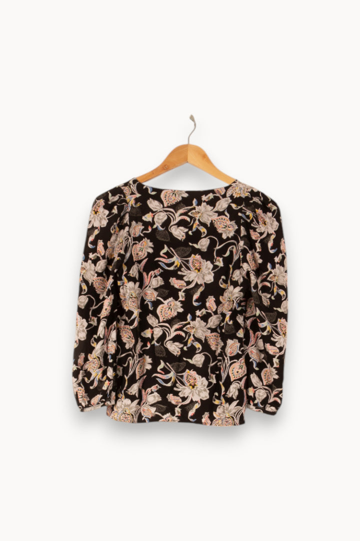Blouse Noire et Beige - Taille S/36 de la marque Claudie Pierlot | PARAD38264 - Vendu par Paradigme - Image 4