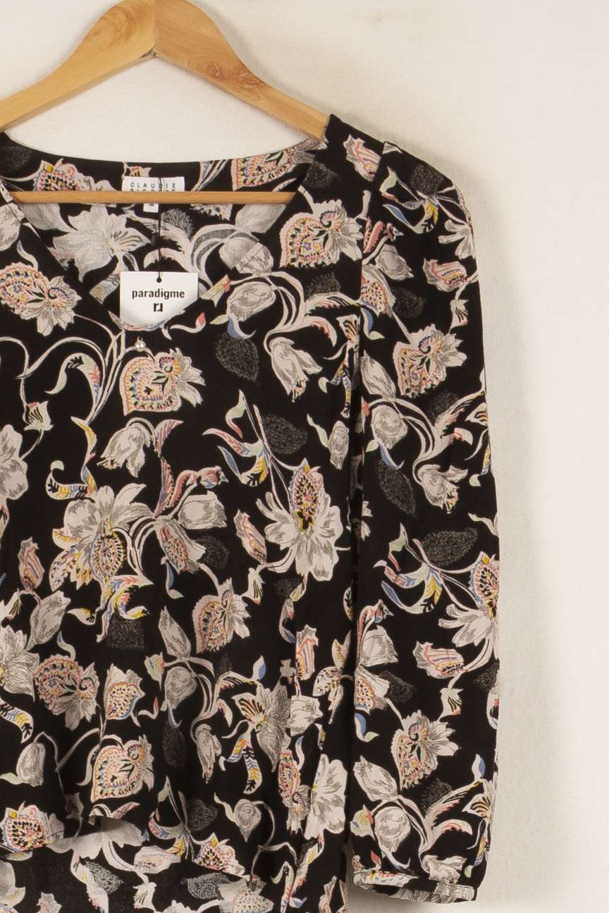 Blouse Noire et Beige - Taille S/36 de la marque Claudie Pierlot | PARAD38264 - Vendu par Paradigme - Image 3