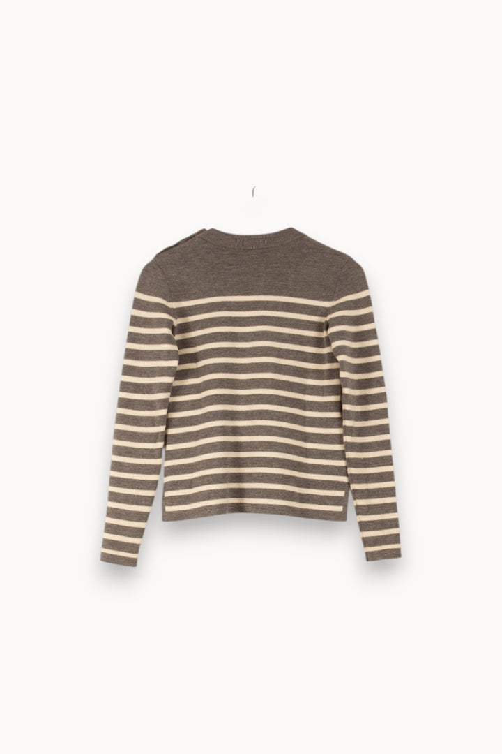 Pull Rayé Gris et Beige - Taille S/36 de la marque Comptoir des Cotonniers | PARAD38271 - Vendu par Paradigme - Image 4