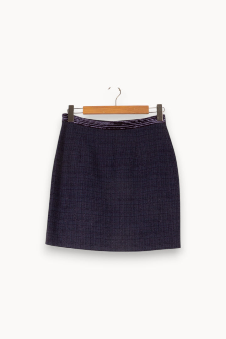 Jupe Droite Bleue - Taille L/40 de la marque Claudie Pierlot | PARAD38281 - Vendu par Paradigme - Image 4