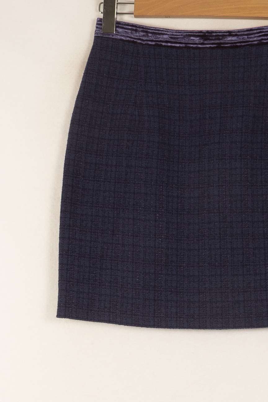 Jupe Droite Bleue - Taille L/40 de la marque Claudie Pierlot | PARAD38281 - Vendu par Paradigme - Image 3