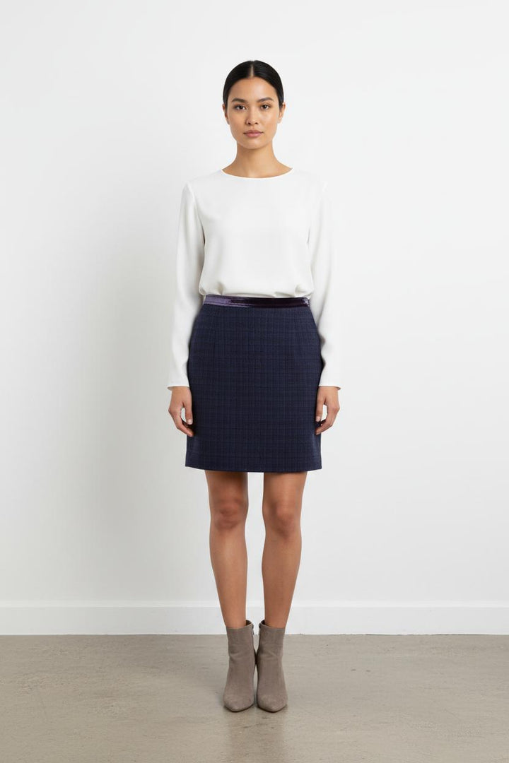 Jupe Droite Bleue - Taille L/40