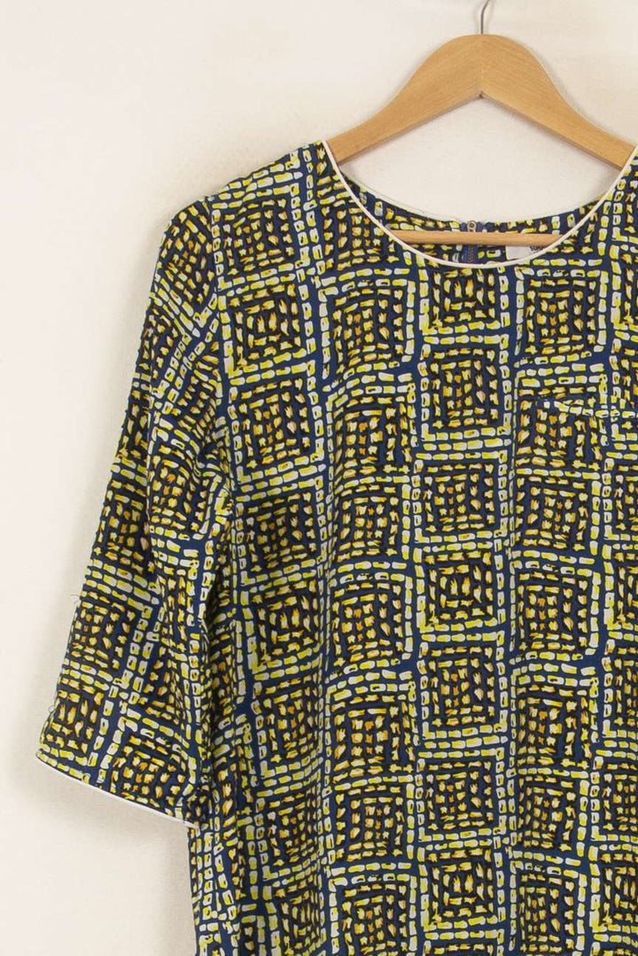 Robe Courte Bleue et Jaune - Taille L/40 de la marque Suncoo | PARAD38285 - Vendu par Paradigme - Image 3
