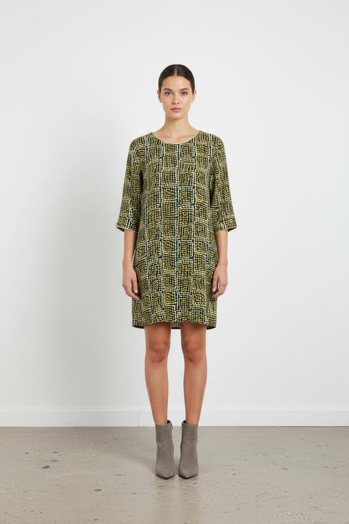 Robe Courte Bleue et Jaune - Taille L/40