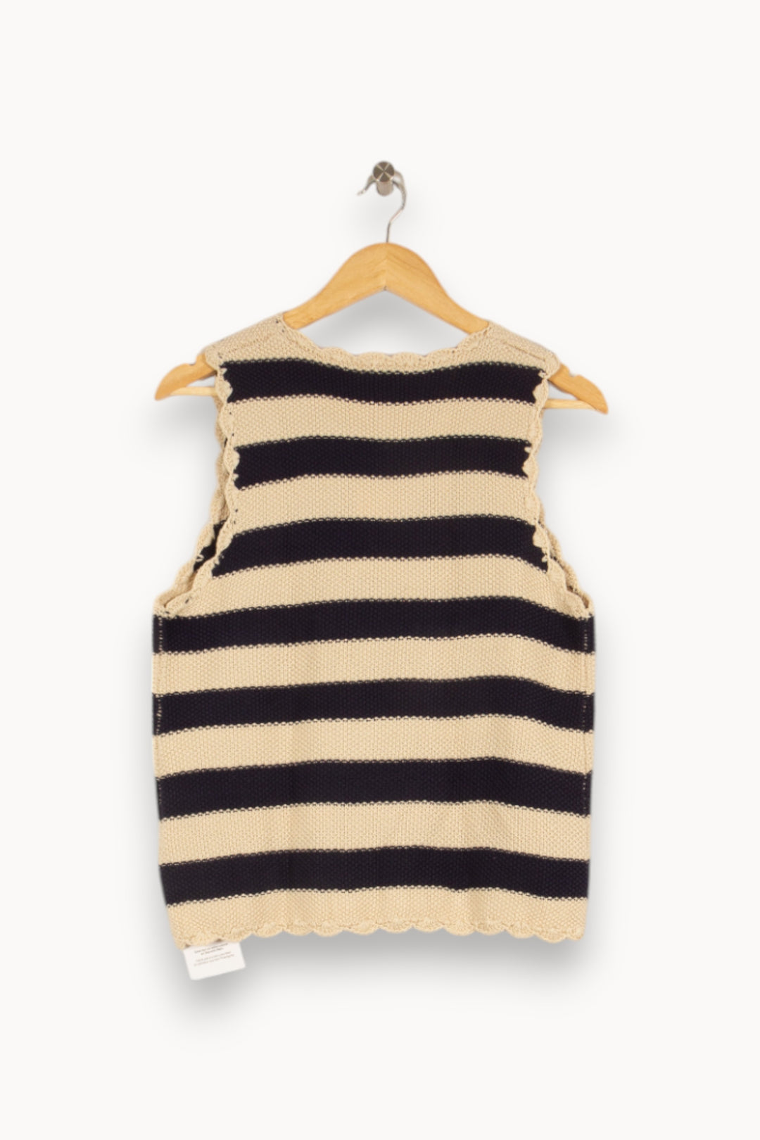Pull bleu et beige - Taille S/36 de la marque FRNCH | PARAD38344 - Vendu par Paradigme - Image 3