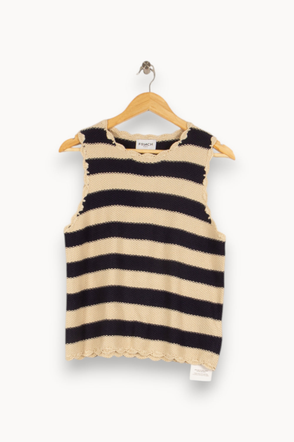 Pull bleu et beige - Taille S/36 de la marque FRNCH | PARAD38344 - Vendu par Paradigme - Image 1