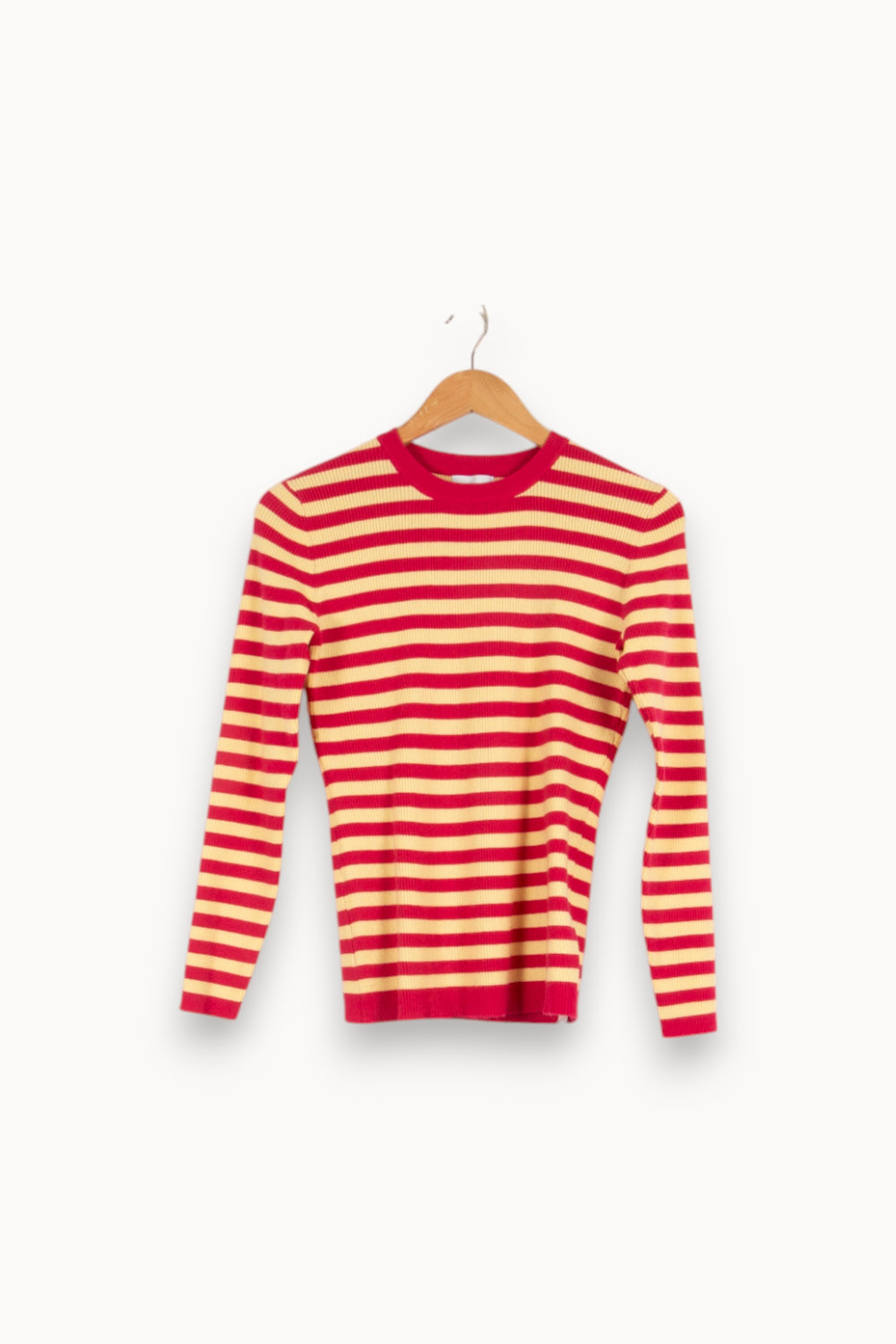 Pull rose et jaune rayé - Taille S/36 de la marque FRNCH | PARAD38349 - Vendu par Paradigme - Image 1