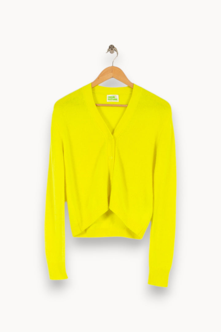 Cardigan jaune - Taille XS/34 de la marque From Future | PARAD38369 - Vendu par Paradigme - Image 1