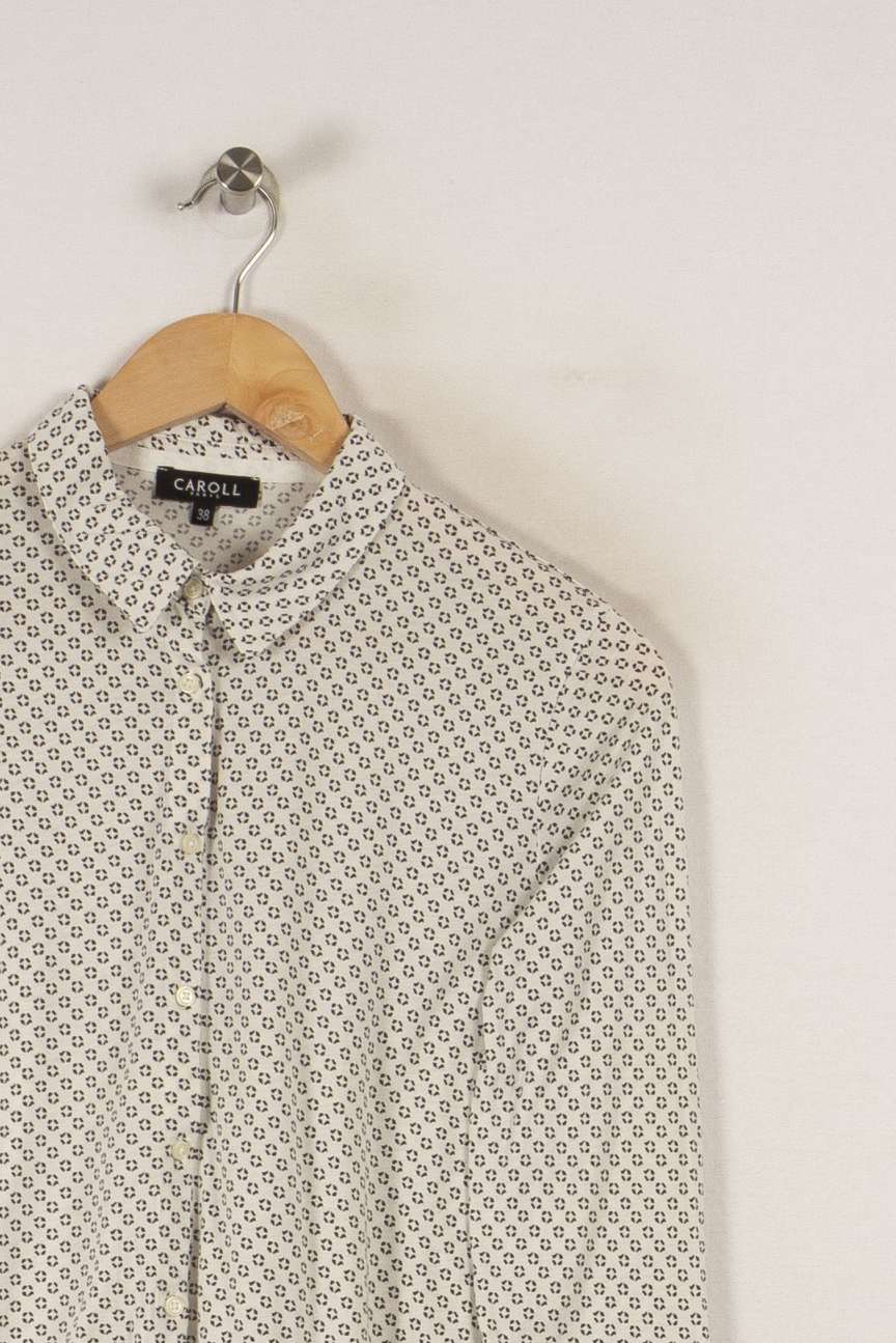 T-shirt blanc à motif - Taille S/36 de la marque Caroll | PARAD38373 - Vendu par Paradigme - Image 2