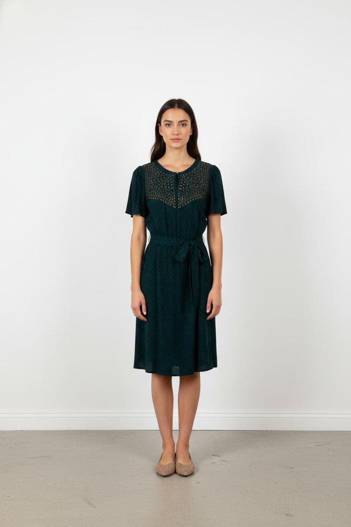 Robe verte à motif - Taille S/36