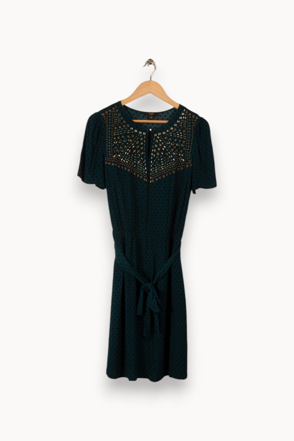 Robe verte à motif - Taille S/36 de la marque Maison 123 | PARAD38395 - Vendu par Paradigme - Image 1