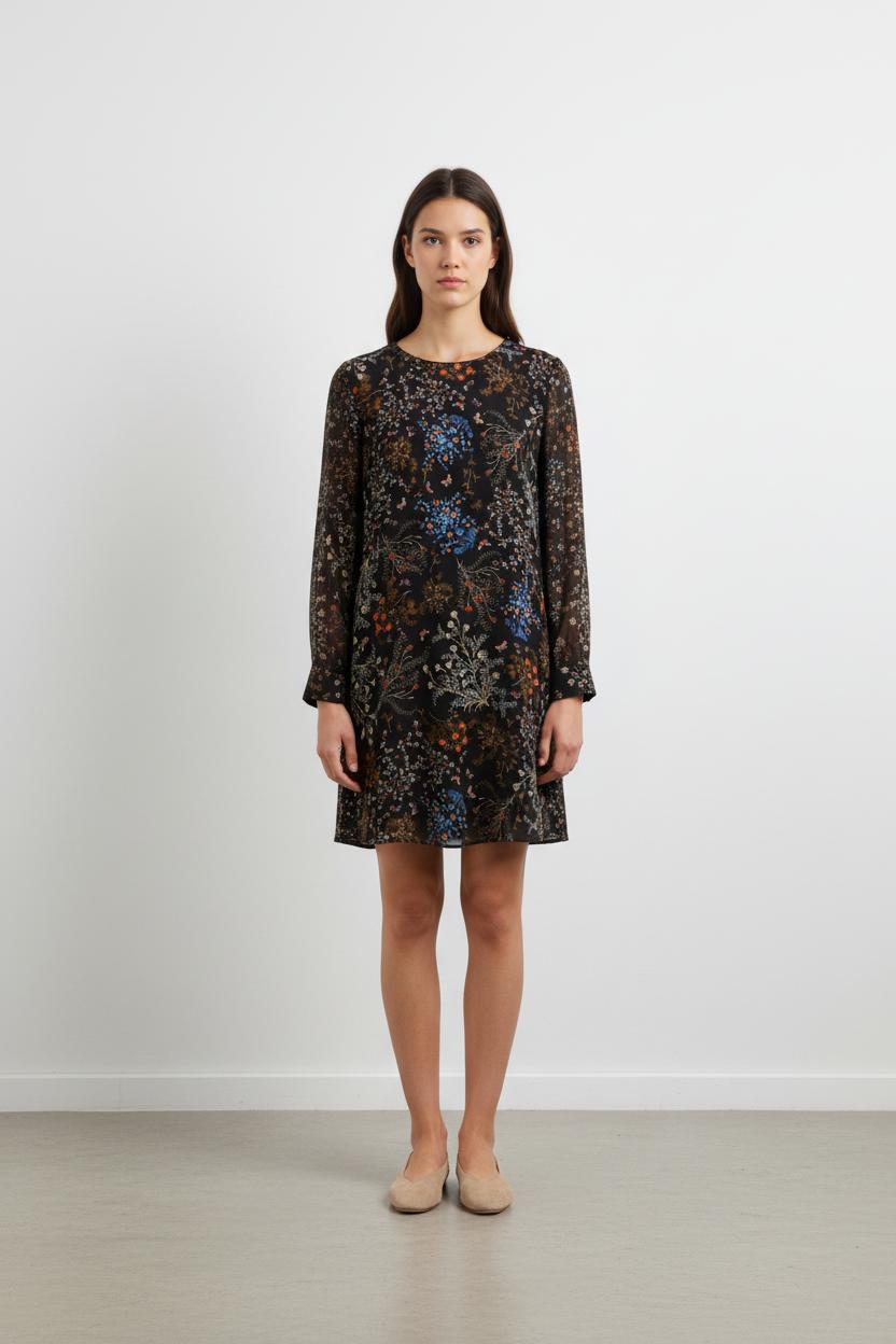 Robe noire à motifs - Taille M/38