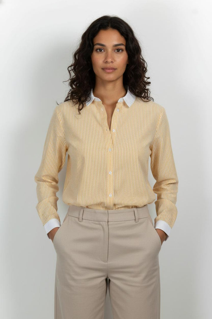 Chemise jaune rayée - Taille M/38 de la marque Karl Marc John | PARAD38432 - Vendu par Paradigme - Image 1
