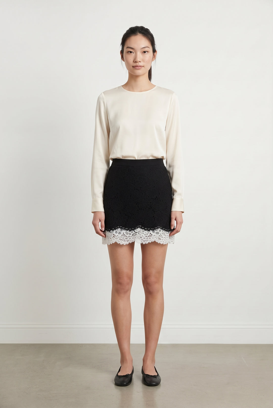 Jupe noir et blanc - Taille M/38 de la marque Claudie Pierlot | PARAD38472 - Vendu par Paradigme - Image 1