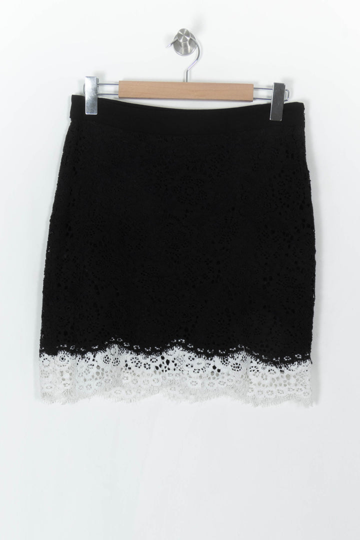 Jupe noir et blanc - Taille M/38 de la marque Claudie Pierlot | PARAD38472 - Vendu par Paradigme - Image 2