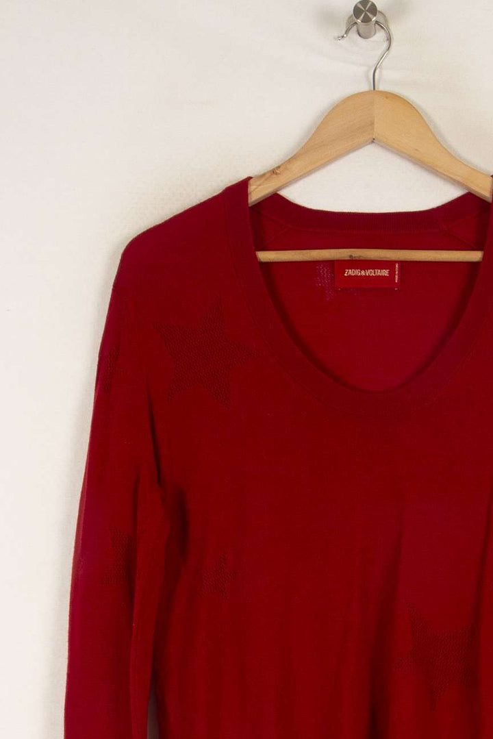 Pull Rouge - Taille S/36 de la marque Zadig&Voltaire | PARAD38540 - Vendu par Paradigme - Image 2