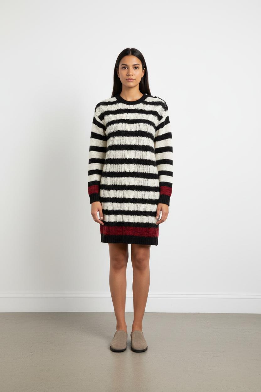 Robe noire et blanche - Taille XS/34