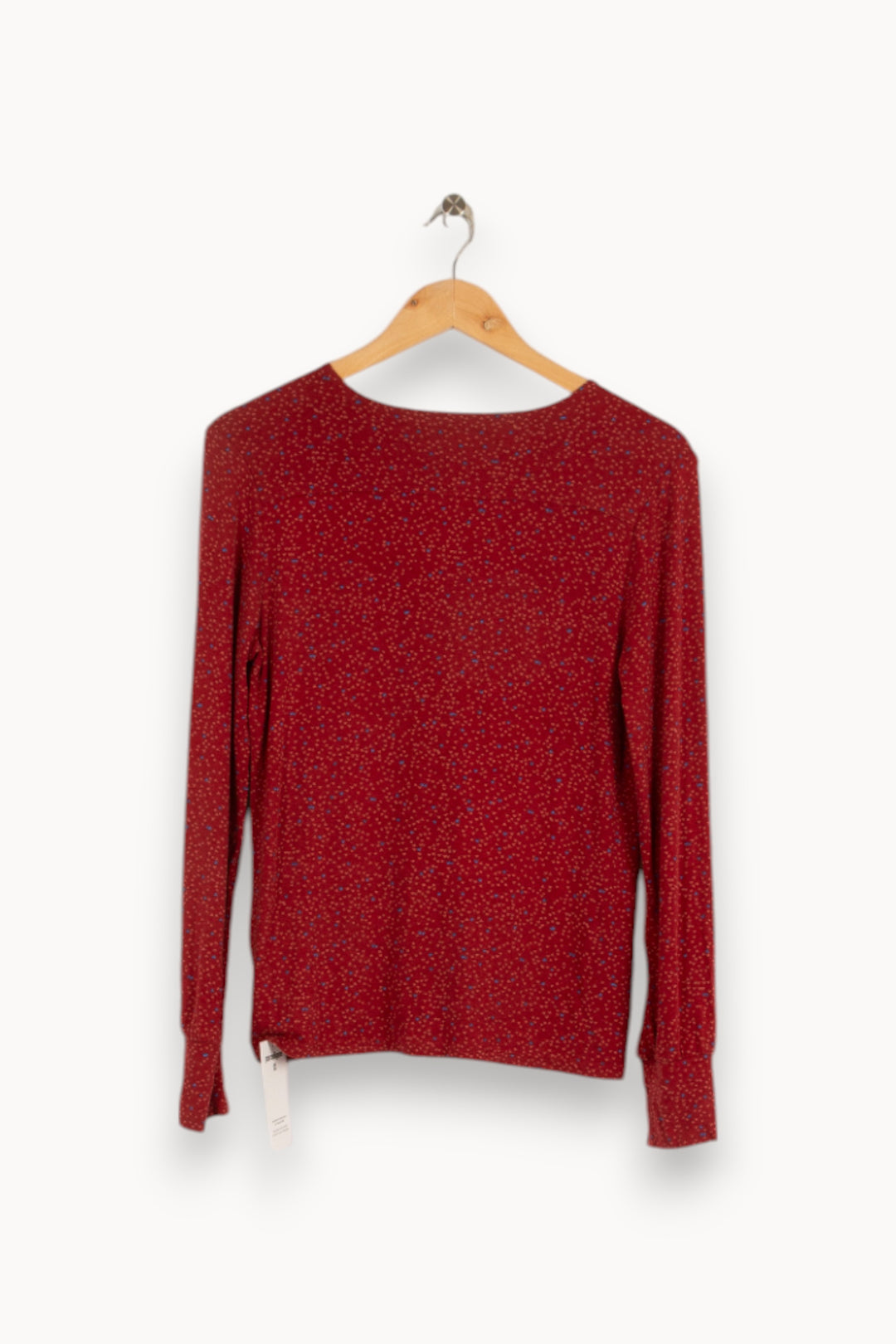 Blouse bordeaux à motif - Taille XS/34 de la marque Caroll | PARAD38567 - Vendu par Paradigme - Image 3