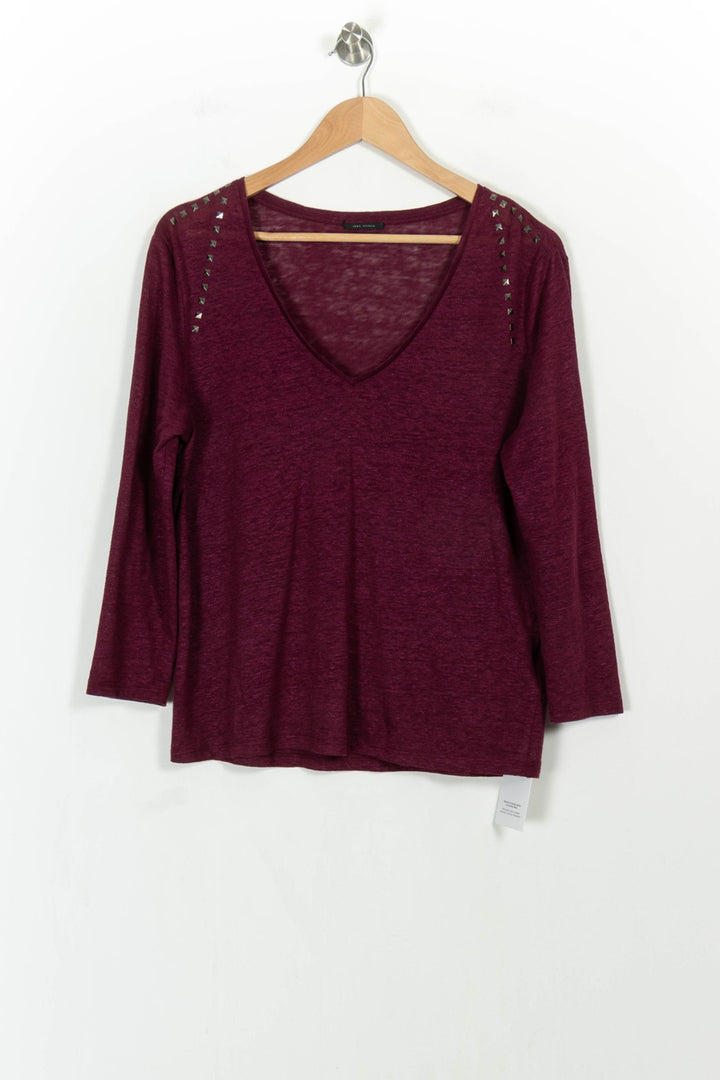 T-shirt Bordeaux - Taille M/38 de la marque IKKS | PARAD38650 - Vendu par Paradigme - Image 2