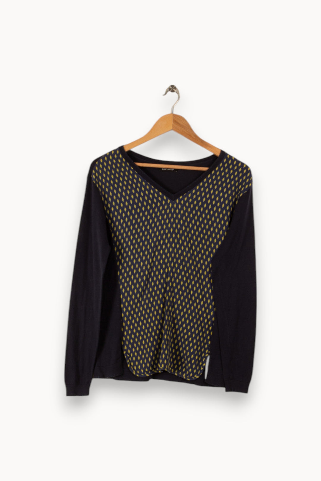 Pull bleu à motif - Taille XS/34 de la marque One Step | PARAD38662 - Vendu par Paradigme - Image 1
