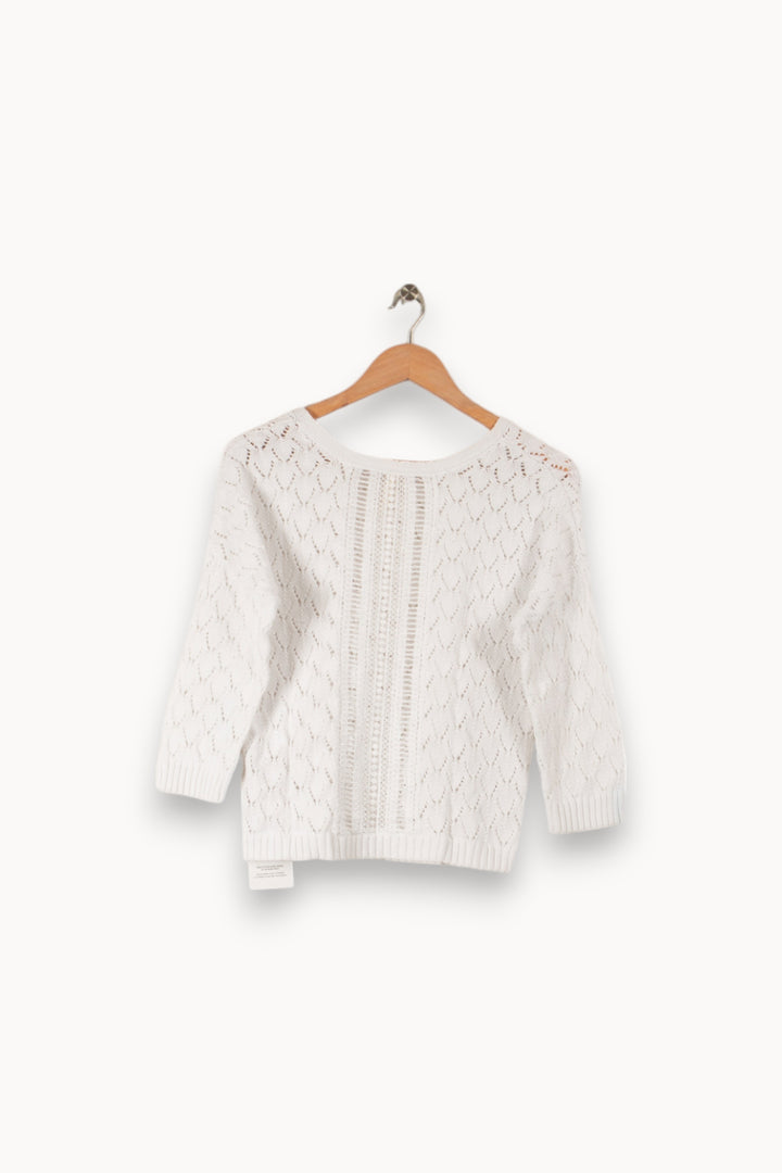 Pull blanc - Taille XS/34 de la marque I.Code | PARAD38734 - Vendu par Paradigme - Image 3