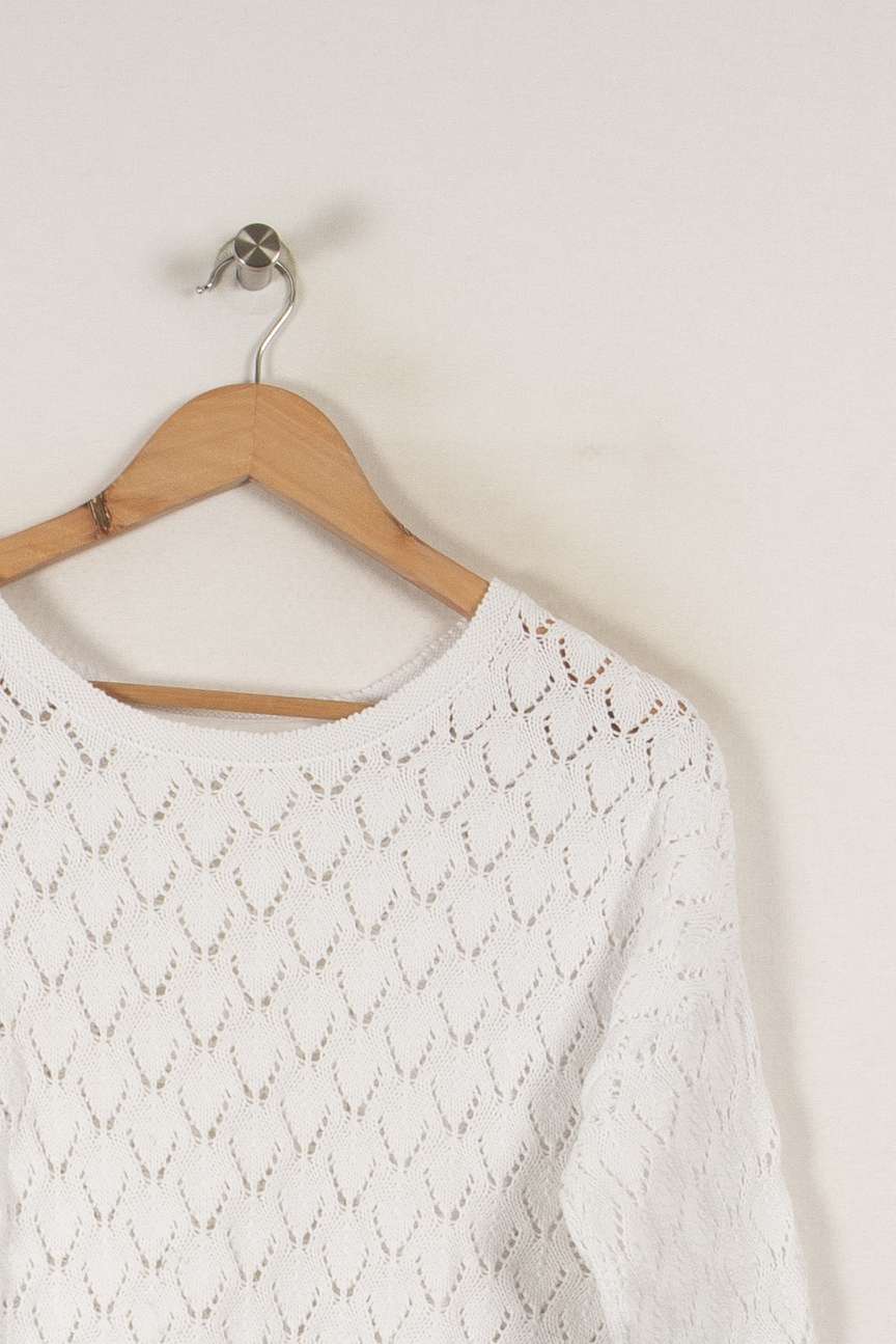 Pull blanc - Taille XS/34 de la marque I.Code | PARAD38734 - Vendu par Paradigme - Image 2