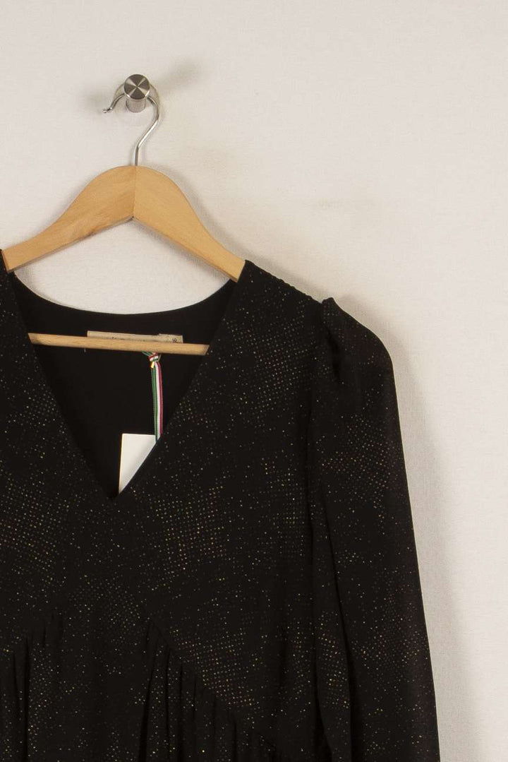 Robe noire à motifs - Taille S/36 de la marque La Fée Maraboutée | PARAD38749 - Vendu par Paradigme - Image 2