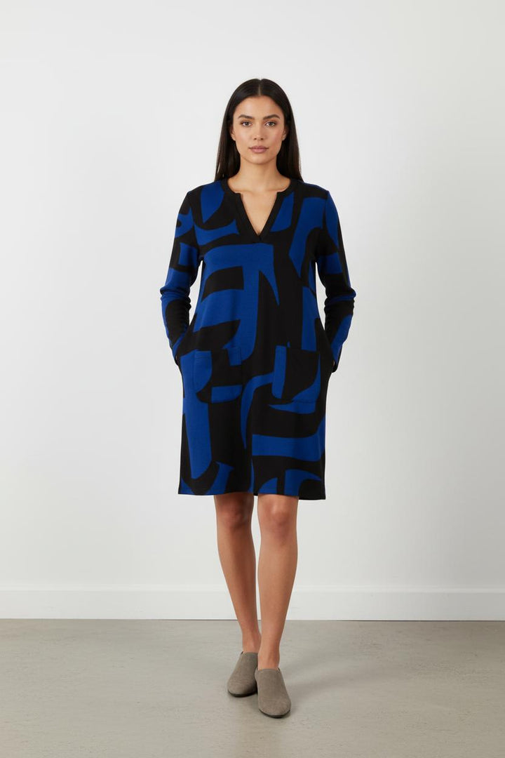 Robe bleue et noire - Taille M/38