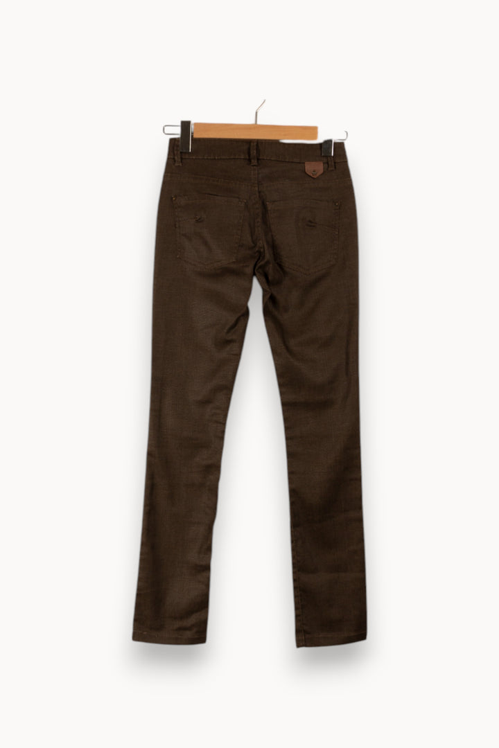 Jean Marron - Taille XS/34 de la marque IKKS | PARAD38768 - Vendu par Paradigme - Image 3