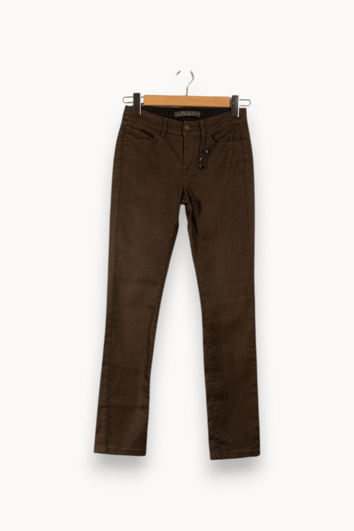 Jean Marron - Taille XS/34 de la marque IKKS | PARAD38768 - Vendu par Paradigme - Image 1