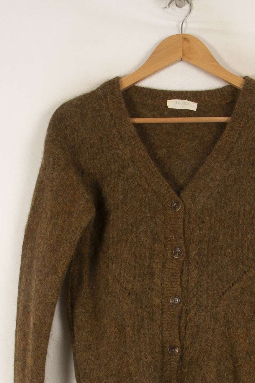 Cardigan marron - Taille S/36 de la marque Louise Misha | PARAD38801 - Vendu par Paradigme - Image 2