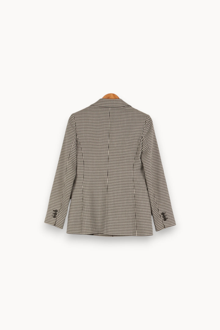 Veste noire et blanche à carreaux - Taille S/36 de la marque Maje | PARAD38805 - Vendu par Paradigme - Image 3