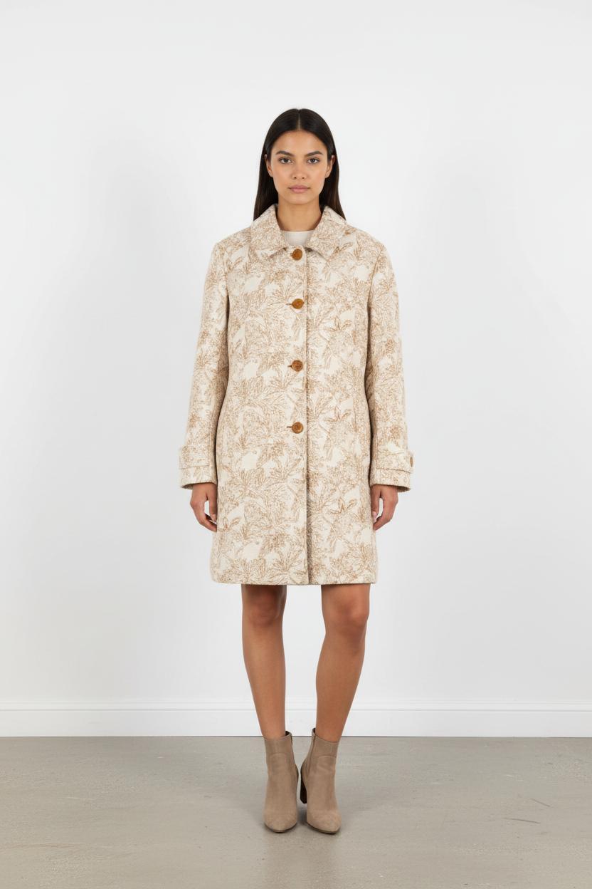 Manteau blanc à motif - Taille M/38