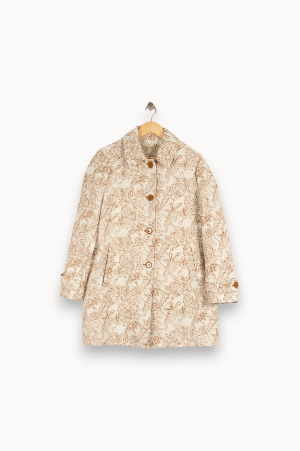 Manteau blanc à motif - Taille M/38 de la marque La Fée Maraboutée | PARAD38849 - Vendu par Paradigme - Image 1