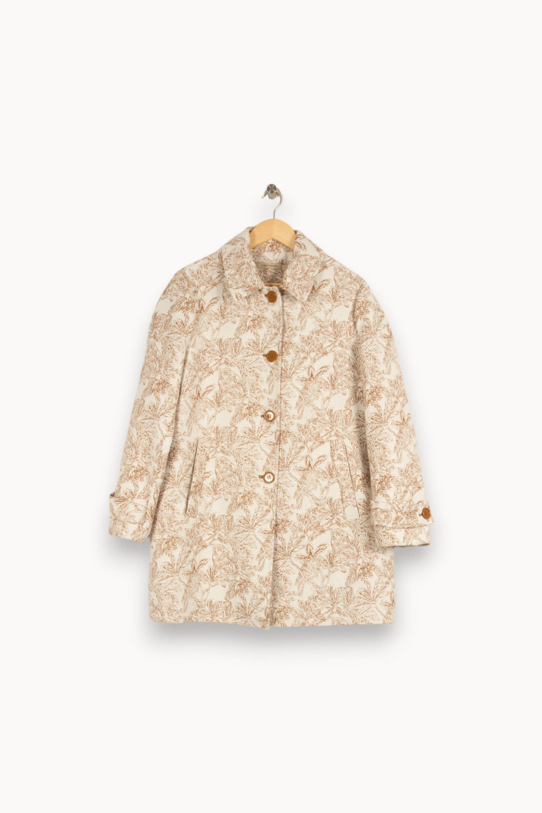 Manteau blanc à motif - Taille M/38 de la marque La Fée Maraboutée | PARAD38849 - Vendu par Paradigme - Image 1