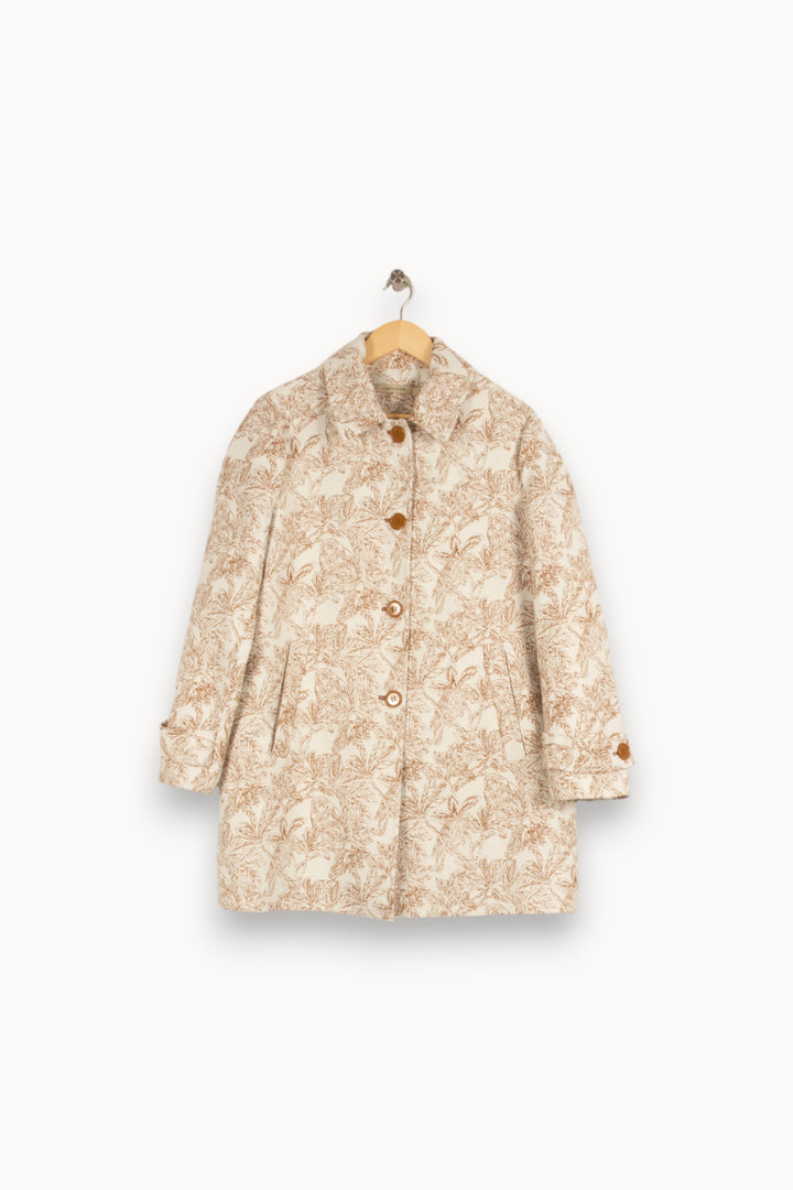 Manteau blanc à motif - Taille M/38 de la marque La Fée Maraboutée | PARAD38849 - Vendu par Paradigme - Image 1