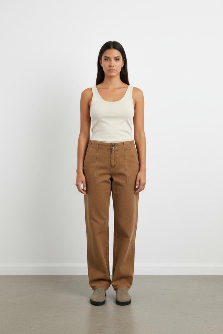 Jean beige/marron - Taille S/36