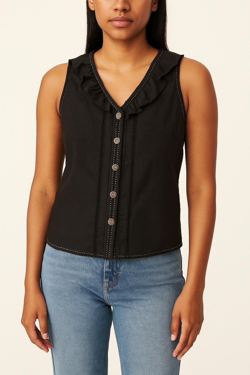 Top noir - Taille M/38 de la marque Rodier | PARAD38948 - Vendu par Paradigme - Image 1