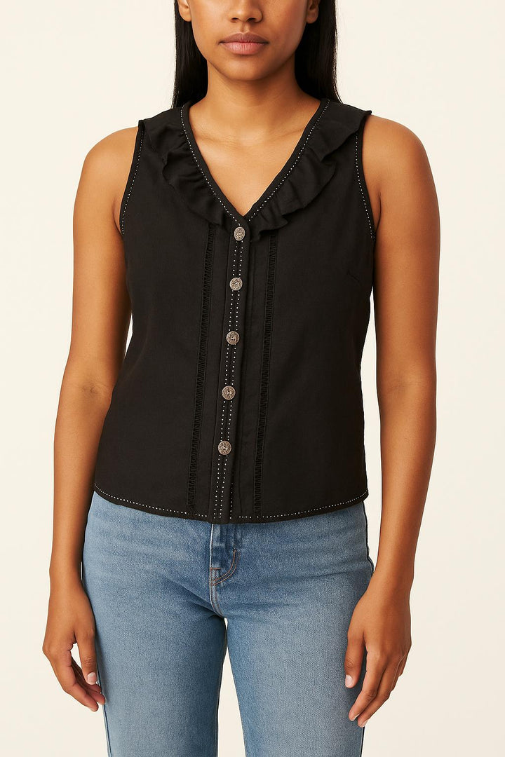 Top noir - Taille M/38 de la marque Rodier | PARAD38948 - Vendu par Paradigme - Image 1